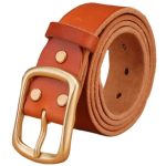 ceinture western camel en cuir