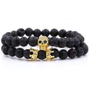bracelet Johnny Hallyday Tête de Mort