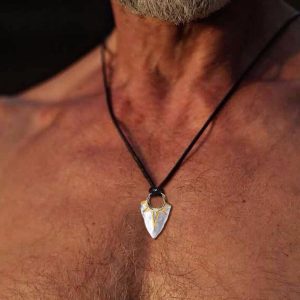 pendentif cowboy acier