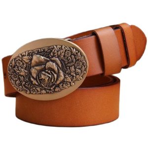 ceinture western marron