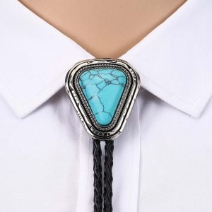 bolo tie pierre bleue