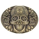 boucle de ceinture western tête de mort