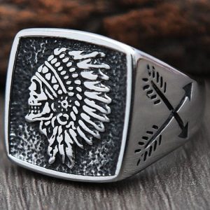 bague crâne indien