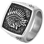 bague tête de mort indien