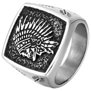 bague tête de mort indien