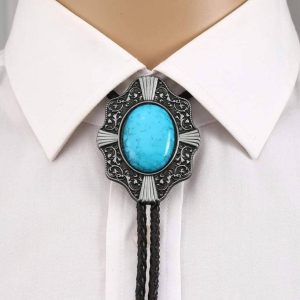 bolo tie blue stone