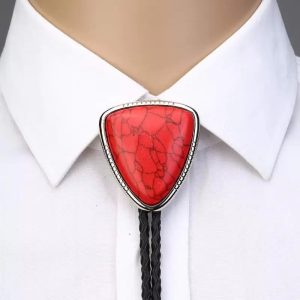bolo tie homme rouge