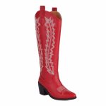 bottes country rouges femme