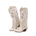 bottes cowboy blanches