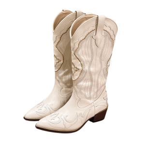 bottes cowboy blanches