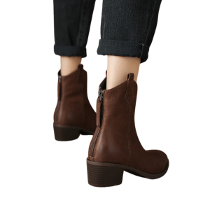 bottes marron style western