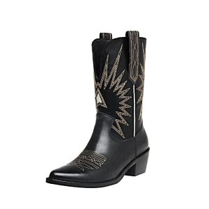 bottes cowboy femme noires