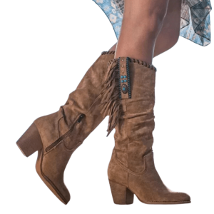 bottes cowboy marron élégantes