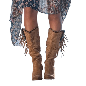 bottes cowboy marron style western