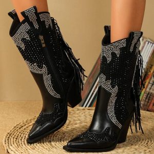 bottes paillettes western