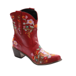 bottes cowboy rouges