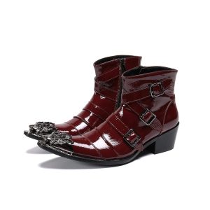 bottes cowboy talon haut cuir