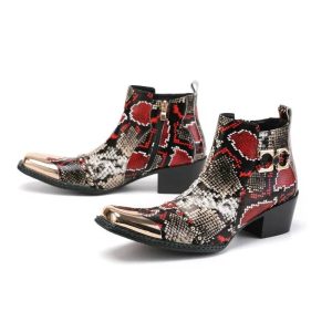 bottes cuir homme cowboy