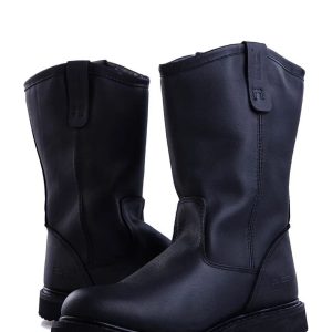 bottes western en cuir