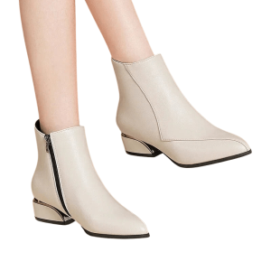 bottes cowboy beige élégant