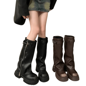 Bottes cowboy avec bout rond