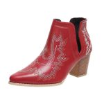 bottes western femme rouge