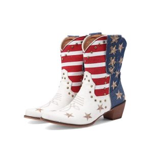 bottes Western Usa denim