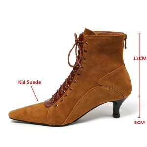 bottine en cuir daim