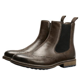 bottine homme western cuir