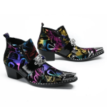 bottines cuir cowboy
