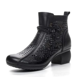 bottines santiag femme talon carré