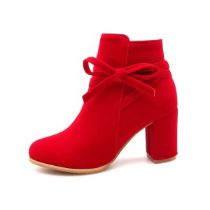 Chaussures cowboy rouges femme