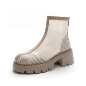 bottines western beige