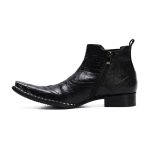 bottines western croco