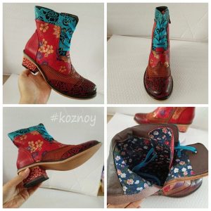 chaussures western en cuir