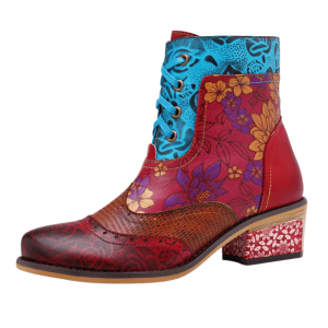 bottines western en cuir femme