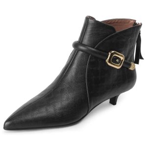bottines western noir femme