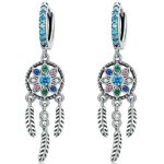 boucles d'oreilles attrape-rêves argent