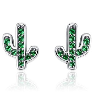 Boucles d'Oreilles Cactus en argent