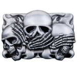 boucle de ceinture tête de mort