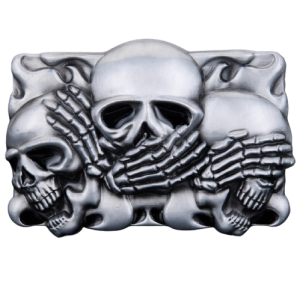 boucle de ceinture tête de mort