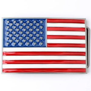 boucle de ceinture drapeau américain