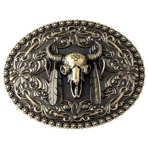 boucle de ceinture western ovale homme