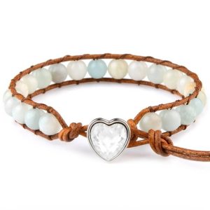 bijou amerindien en cuir et pierres
