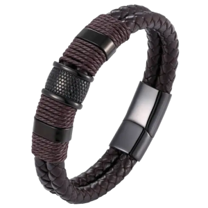 bracelet Western en cuir tressé