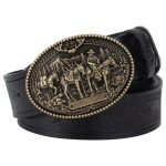 ceinture en cuir motif western