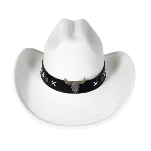 chapeau country blanc