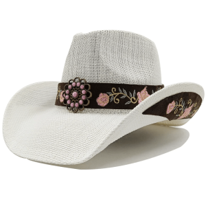 Chapeau élégance cowgirl blanc