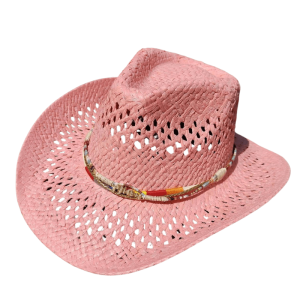 chapeau cowboy femme rose