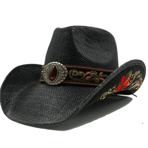 chapeau cowboy noir élégant